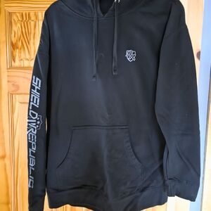 Black Graphic Hoodie by